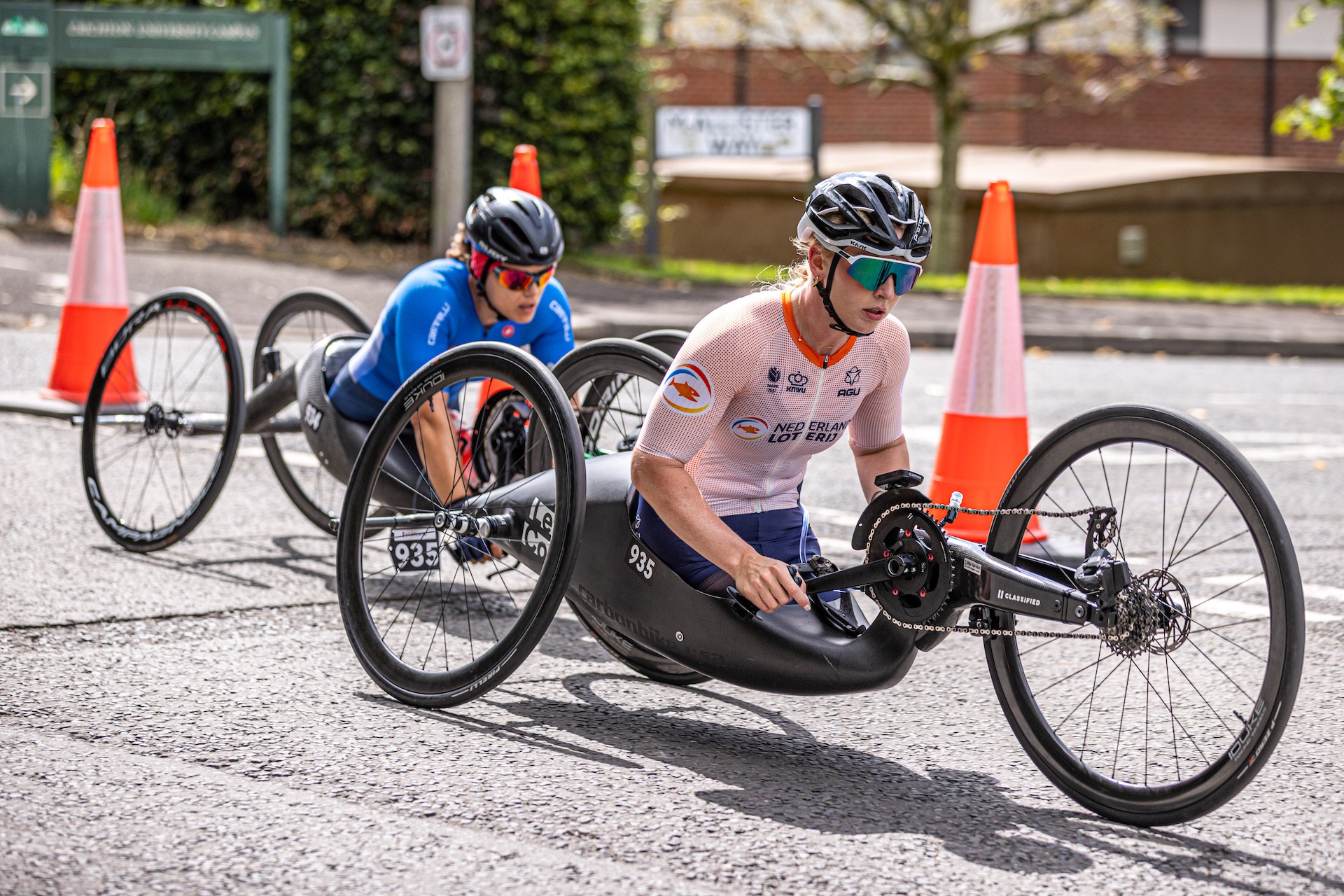 Chantal Haenen hand cycling with Classified at 2023 World Championships